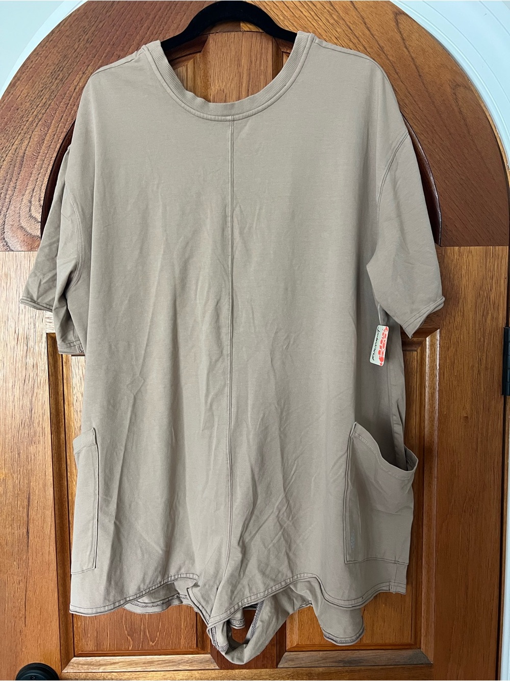Free People FP Movement Hot Shot Tee Romper Size XL NWT RT $60 Mocha